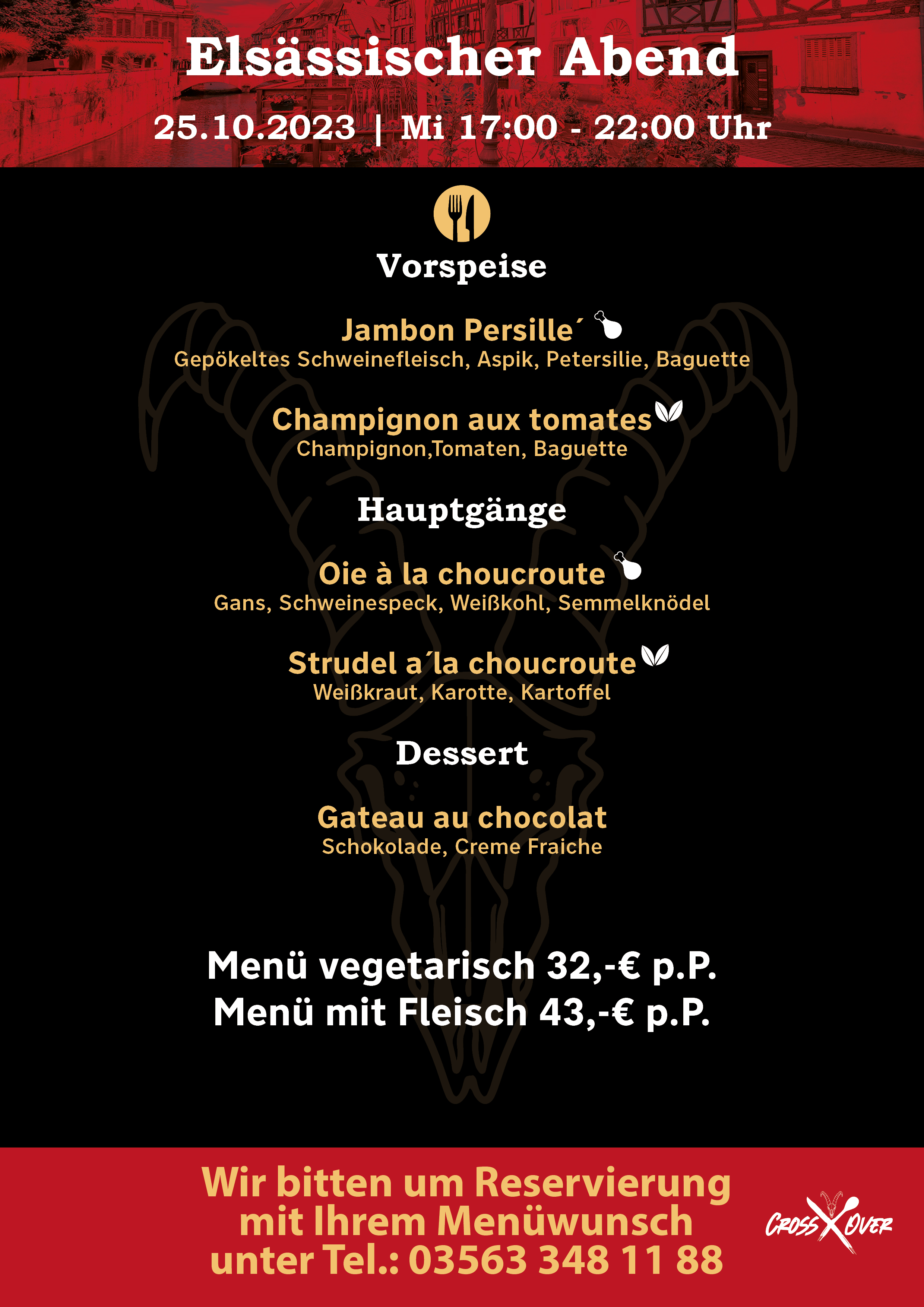 Restaurant CrossOver - Menü schottischer Abend